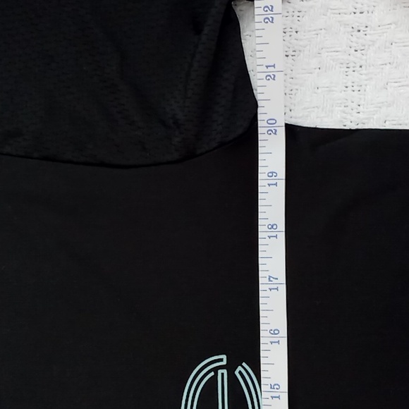 Bebe Sport Size M Logo Black Step Hem Jersey Shirt - Picture 4 of 12